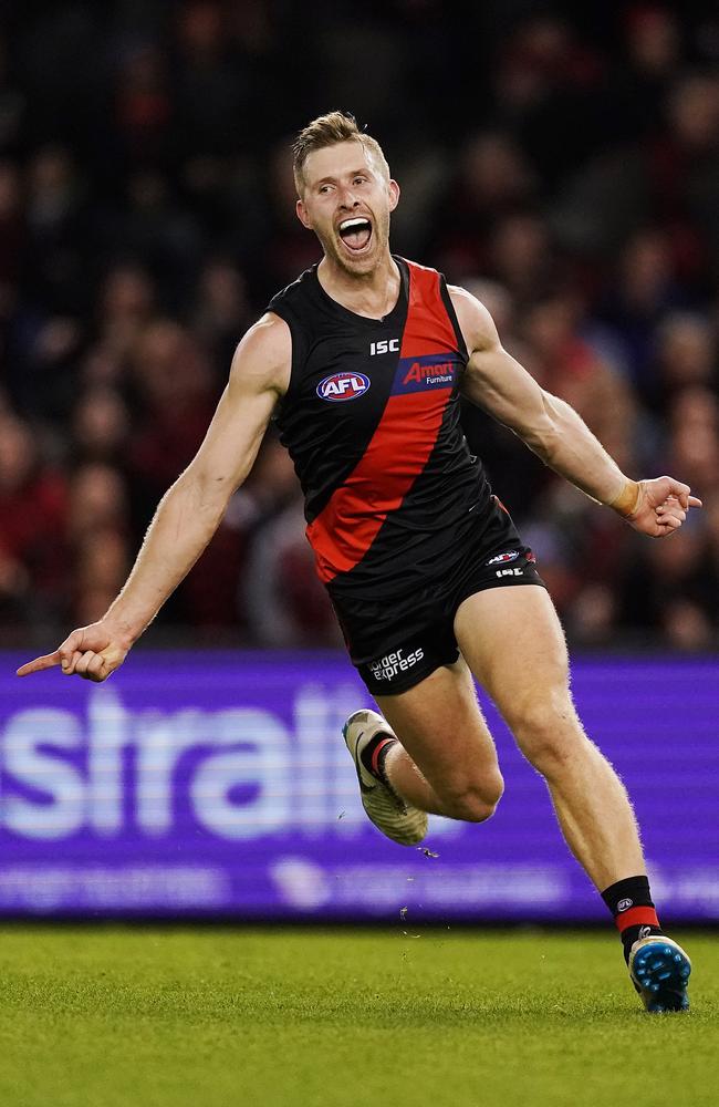 McKernan celebrates the match-changing goal. Picture: Getty Images