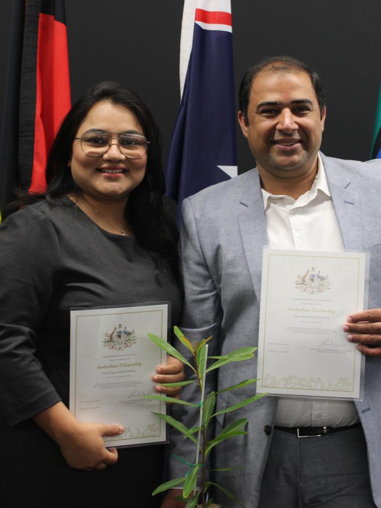 Prachi and Yogesh Bhanushali became Australian citizens at the 2024 Australian Citizenship Ceremony in Bundaberg.