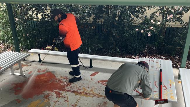 The Queensland Police Service is investigating reports of wilful damage and graffiti at Woodford State School. Picture: Facebook/ Woodford State School