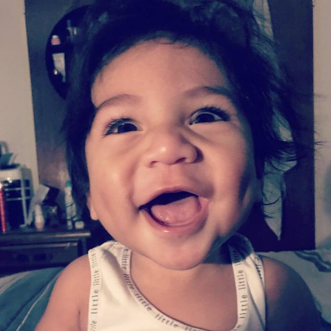 Baby Zion, full of smiles. Picture: Tahnee Leuelu (Mum)