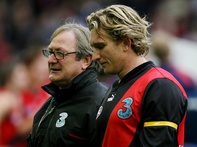 Kevin Sheedy and James Hird together at Essendon.