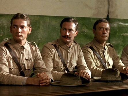 Lewis Fitz-Gerald, Bryan Brown and Edward Woodward in the 1980 film Breaker Morant.