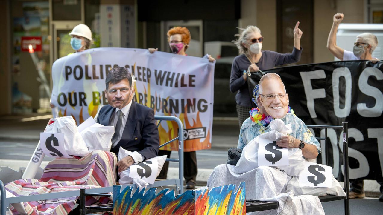 Members of Extinction Rebellion are known for their very visual and confronting protests. Picture: NCA NewsWire / Naomi Jellicoe