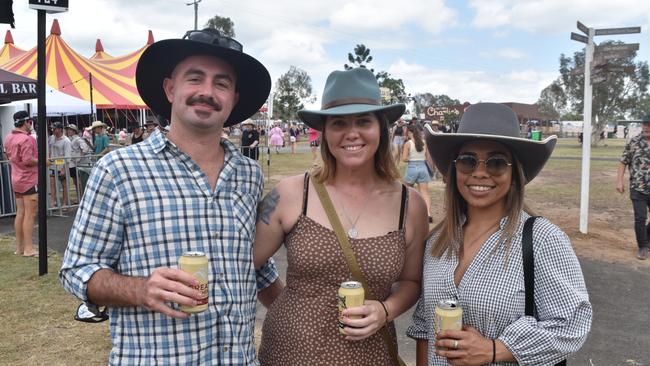 Tidda Coulthard, Mick Durham and Bir McKenzie at CMC Rocks 2024. Picture: Aaron Goodwin