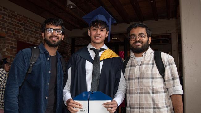 05-10-2023 Deakin University Accounting and Finance Graduation. Parth Sharma, Vidur Handa, Chetan Khadtare