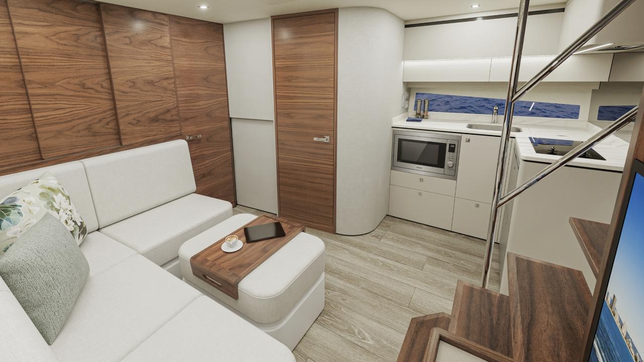 The main interior living area of the 4300 Sports Express. Picture Riviera