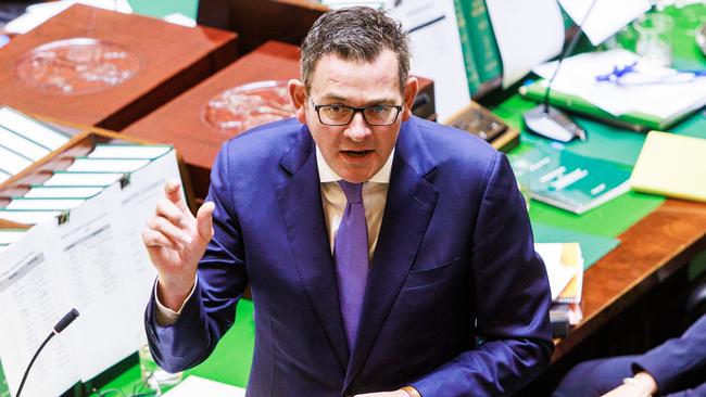 Victorian premier Daniel Andrews slapped down any suggestions his government was hampered by corruption. Picture: NCA NewsWire / Aaron Francis