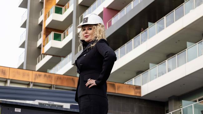 A bitter feud has erupted at the luxury Air Apartments building after a group of owners said they were asked to pay hundreds of thousands of dollars each to replace flammable cladding. Picture: Kelly Barnes