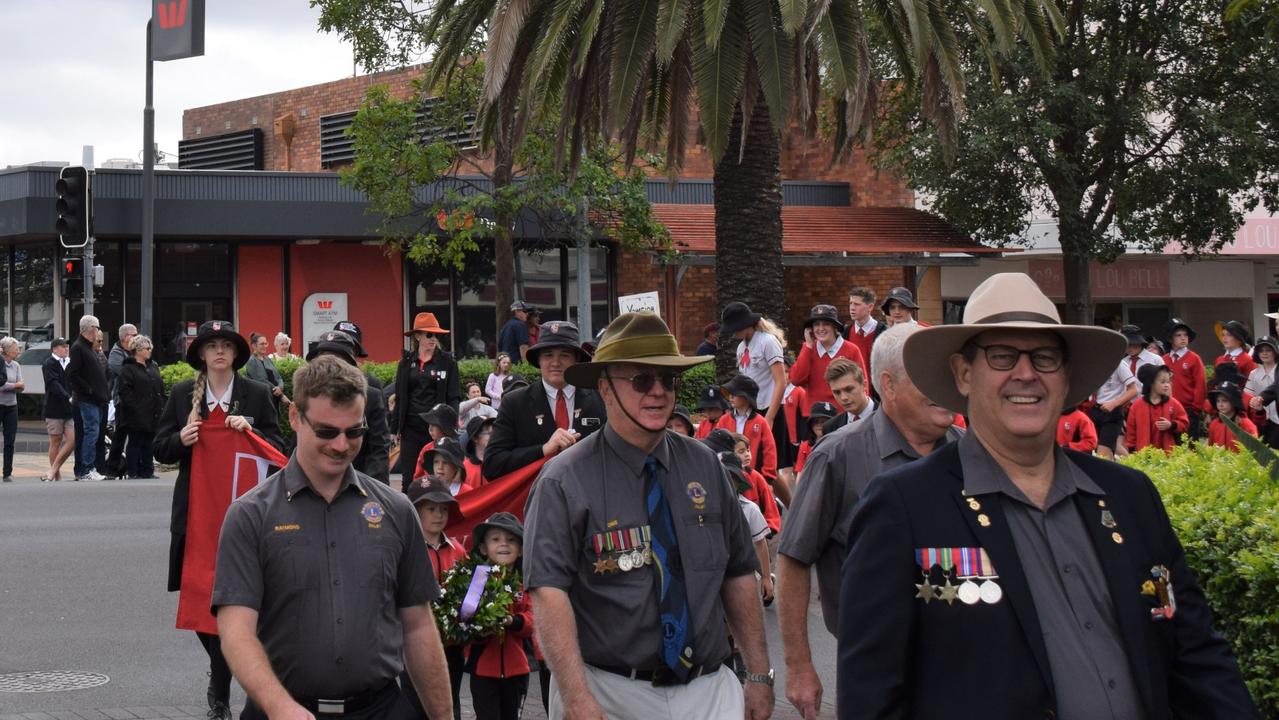 Dalby and surrounds come together for a touching tribute on Anzac Day 2022 Picture: Emily Devon