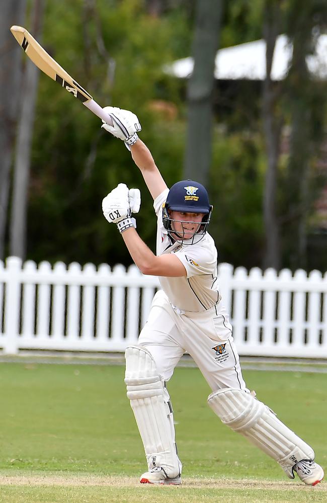 Valley batsman Jack Beath Sci-Fleet Motors club cricket competition between Valley and Norths Saturday October 1, 2022. Picture, John Gass