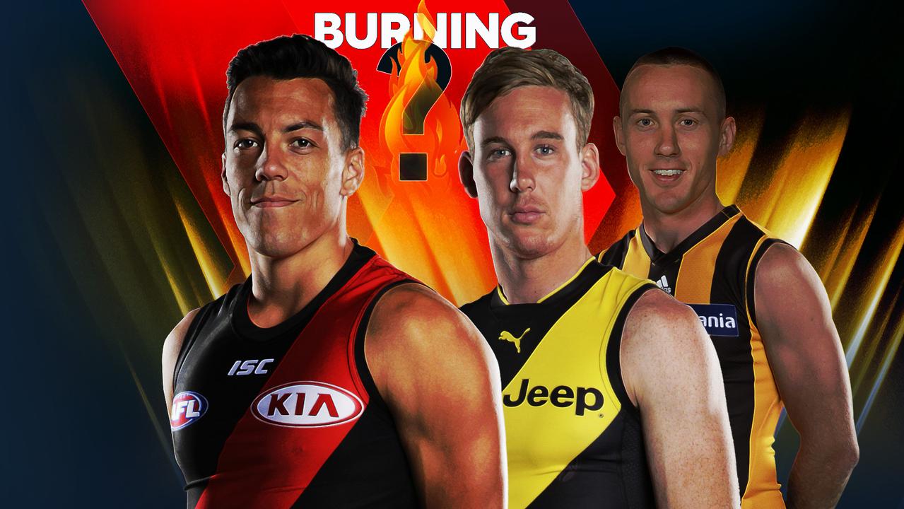 Dylan Shiel, Tom Lynch and Tom Scully feature in some of footy’s biggest remaining burning questions.