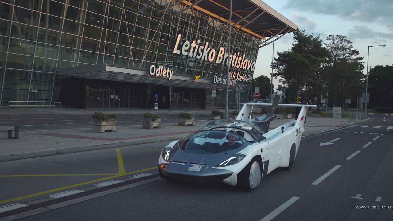 Slovakia-based company KleinVision developed the AirCar, which is a car that turns into an aircraft in less than three minutes. Picture: KleinVision