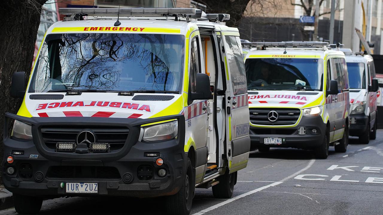 MELBOURNE, AUSTRALIA - NewsWire Photos SEPTEMBER 6, 2022. Ambulance and Paramedics are seen at Melbourne's Royal Melbourne Hospital., Picture: NCA NewsWire / Luis Enrique Ascui
