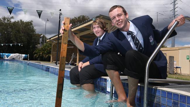 Two kids from Marymount College. Picture Glenn Hampson