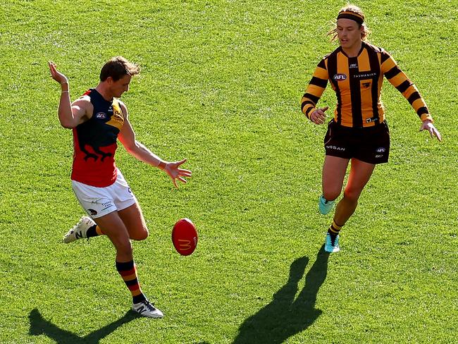 Adelaide midfielder Matt Crouch will miss the rest of the season. Picture: Quinn Rooney/Getty Images