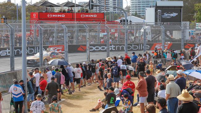 Fans lapping up the last day of the 2023 Gold Coast 500. Picture: Glenn Campbell