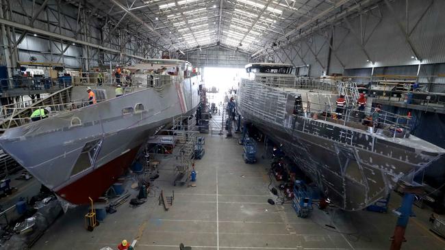 Austal’s Henderson shipyard in WA. Picture: Colin Murty