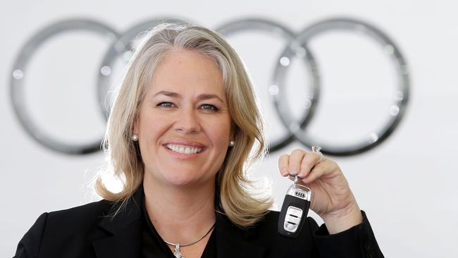 Rebecca Frizelle of James Frizelle Automotive Group celebrating after the business expanded to have more than 500 staff. Photo by Chris McCormack.