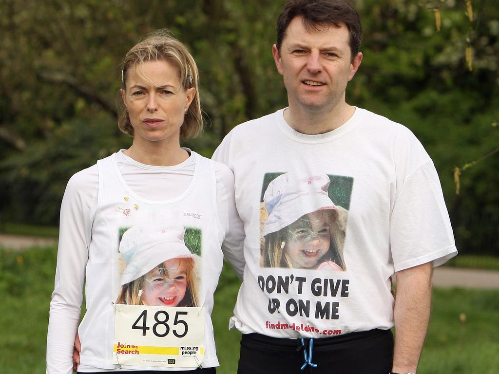 Madeleine’s parents, pictured in 2011, continue to hold on to hope that they will find their daughter alive. Picture: AFP