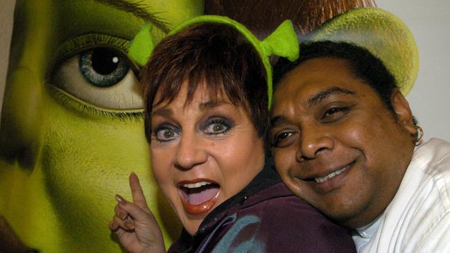 2004: Wills with Xavier Minniecon at premiere of Shrek 2 at the Capri Theatre, June 2004.
