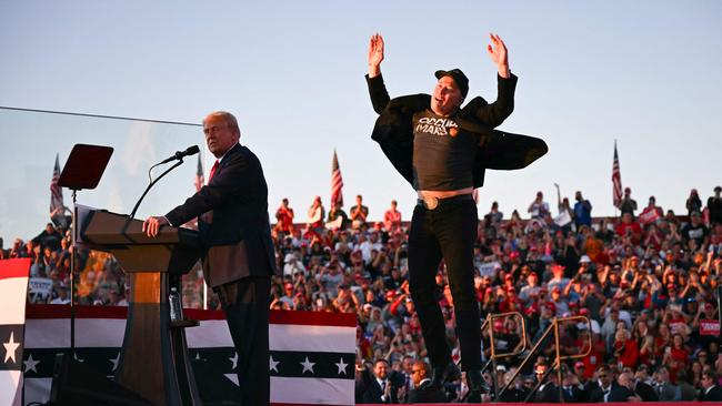 Musk, who was once a Democrat, has turned into Trump’s most prominent public cheerleader. Picture: Jim Watson/AFP