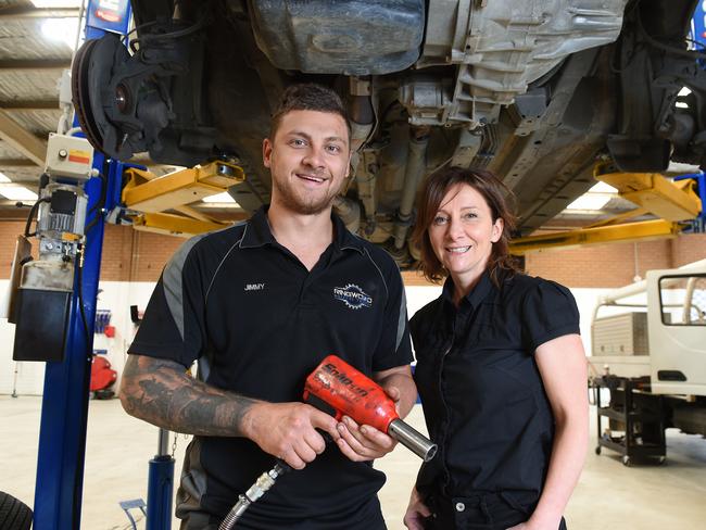 Number 8: Jimmy and Susie Phillips of Ringwood Auto Tech. Picture: Josie Hayden