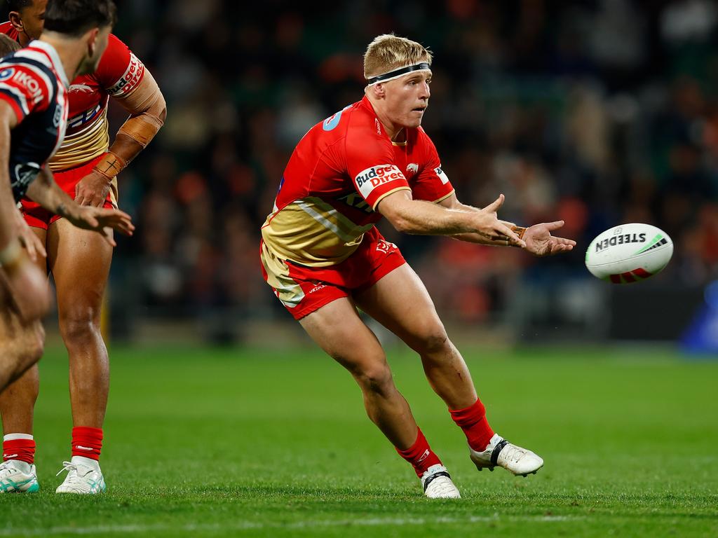 Rising Dolphins star Max Plath is one of just two dummy halves to make the top 50 list in 2024. Picture: Getty Images