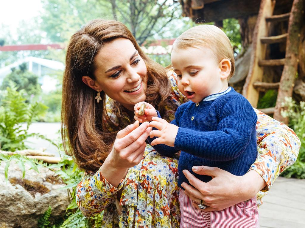 The Duchess of Cambridge and Prince Louis ahead of the RHS Chelsea Flower Show, on May 19, 2019 in London, England. Picture: Kensington Palace.