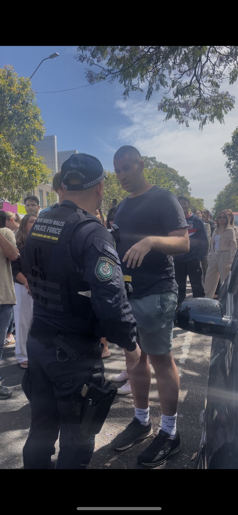 The royal fan was asked to move on by police. Picture: News Corp Australia