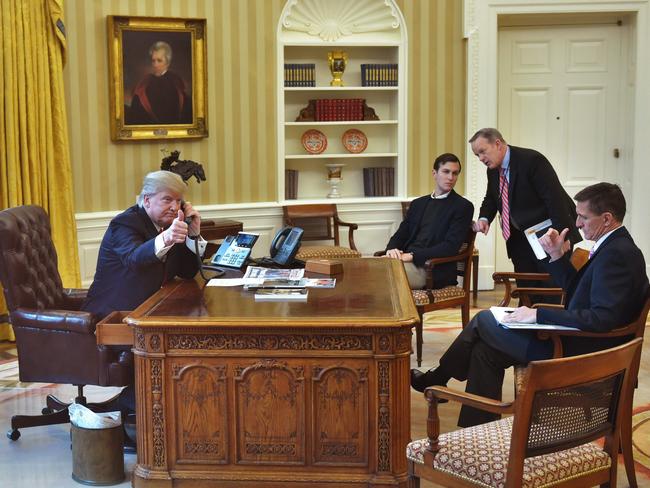 US President Donald Trump in the Oval Office of the White House. Picture: AFP