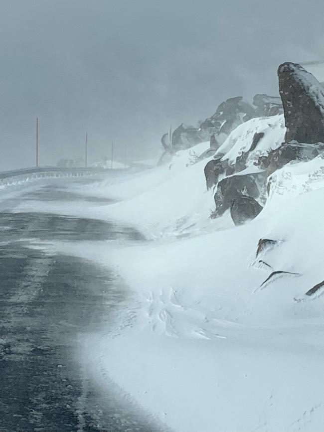 Mt Wellington snow photos on August 29, 2024. Picture: Hobart City Council