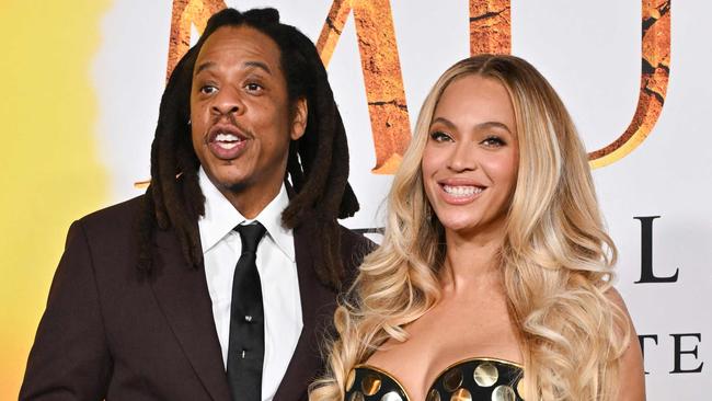 US rapper Jay-Z and US singer-songwriter Beyonce attend the world premiere of Disney's "Mufasa: The Lion King" at the Dolby theater in Hollywood, California, December 9, 2024. (Photo by Lisa O'CONNOR / AFP)