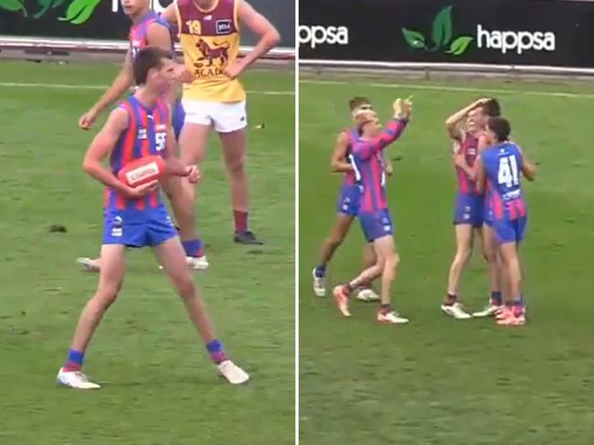 Will Darcy kicked the sealer for Oakleigh Chargers in his Coates Talent League debut.