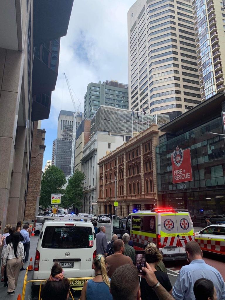 A crime scene has been established around the Castlereagh St building.