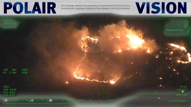 Polair vision of southeast Queensland bushfires. Video: QPS