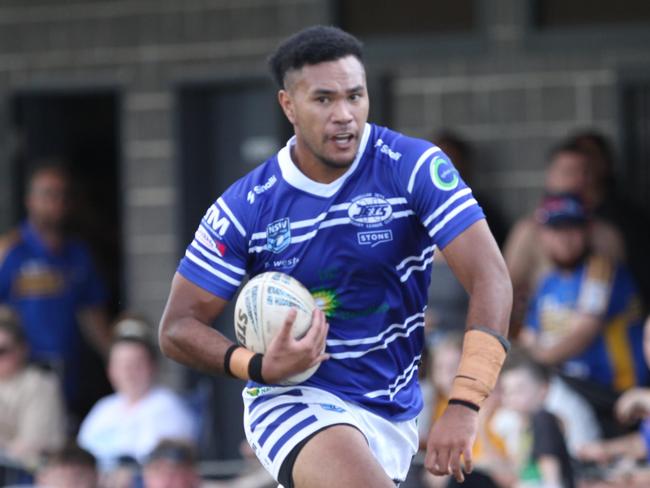 Narellan’s Tuakana Tunupopo scored a try against Mittagong. Picture: Warren Gannon Photography