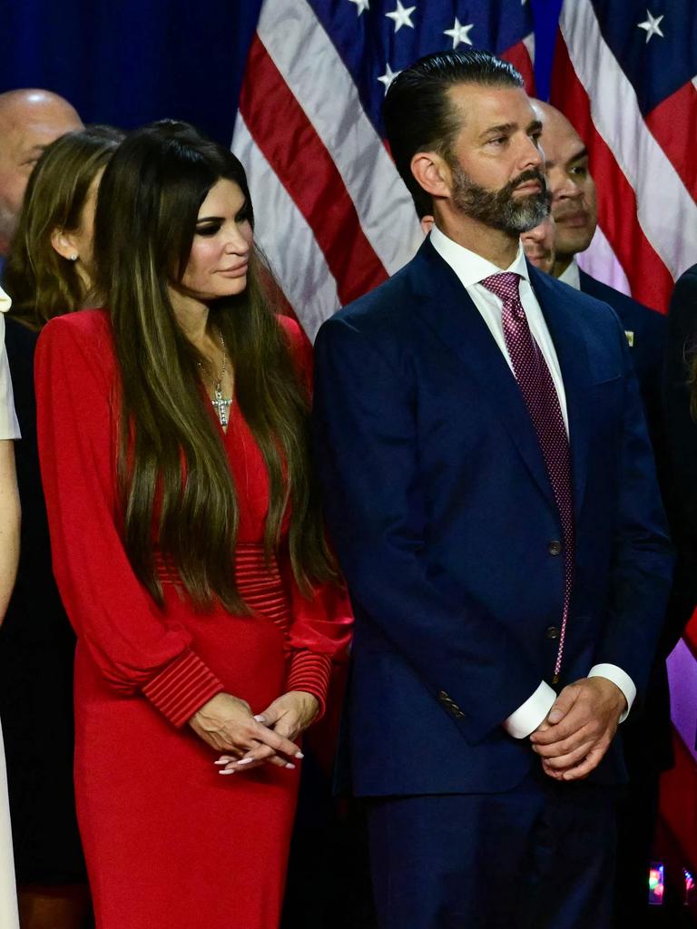 Kimberly Guilfoyle with Donald Trump Jr. Picture: AFP