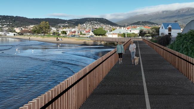 A new vision for the Battery Point Walkway, created by Jim Gandy and David Hook. 20/11/23.