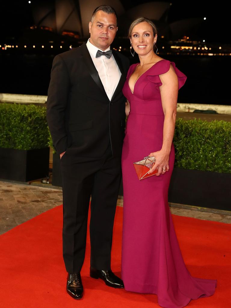 Anthony Seibold with his wife. (Photo by Mark Metcalfe/Getty Images)