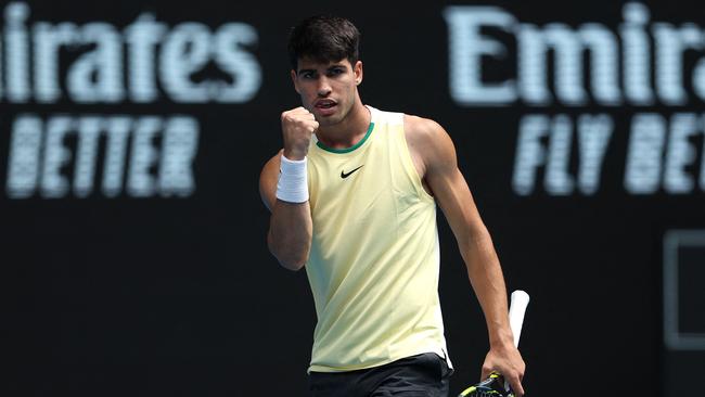 Spain's Carlos Alcaraz has shown glimpses of his best this tournament. Picture: Getty