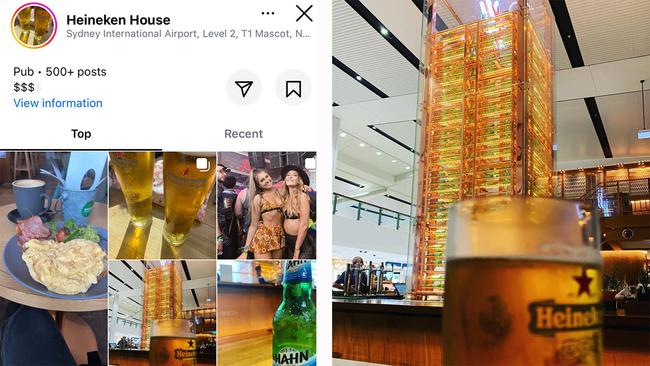 Left: I'm not alone in adoring the Heineken Bar. It's got its own Instagram geotag and everything. Right: @anthonytmchan