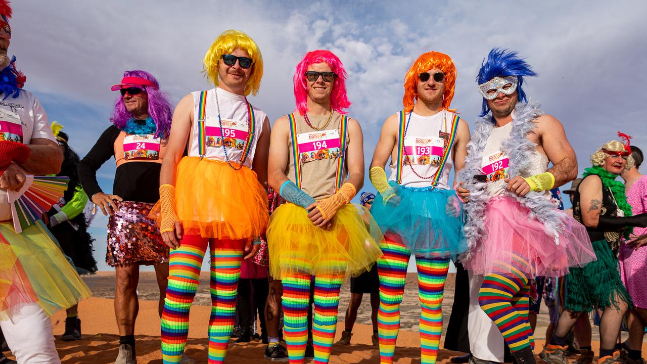 The Big Red Bash in Birdsville had some colourful costumes.