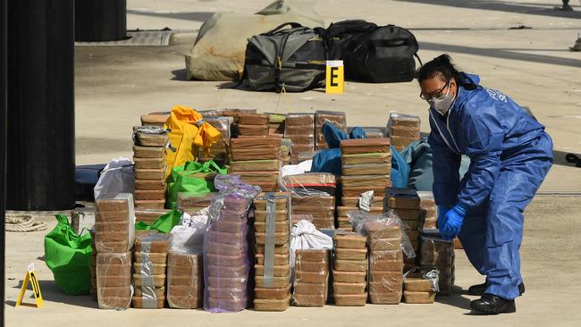 Drugs police claim were hidden in a yacht. Picture: AAP/Joel Carrett