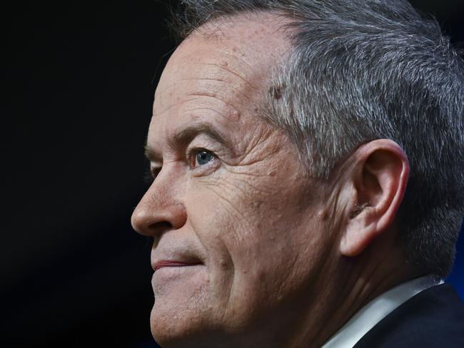 CANBERRA, AUSTRALIA - APRIL 18: Bill Shorten, Minister for the National Disability Insurance Scheme & Minister for Government Services addresses the National Press Club of Australia in Canberra. Picture: NCA NewsWire / Martin Ollman