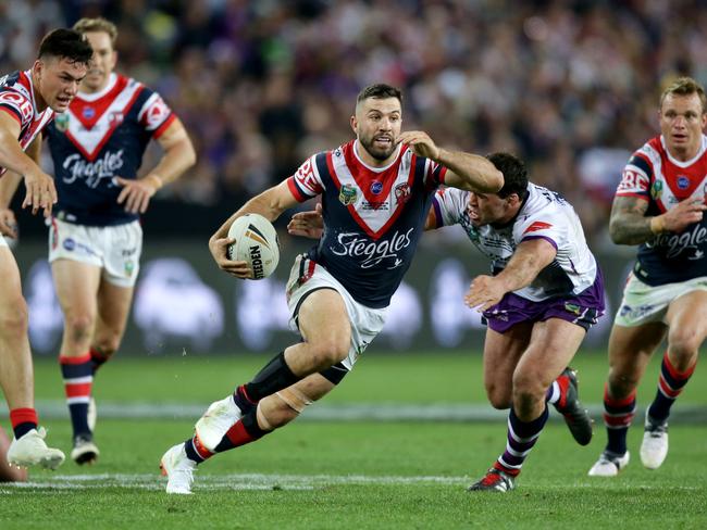 James Tedesco during the 2018 NRL Grand Final between the Sydney Roosters and Melbourne Storm at ANZ Stadium, Sydney. Picture: Jonathan Ng