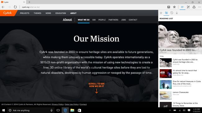 A web page is shown on Microsoft’s Edge browser.