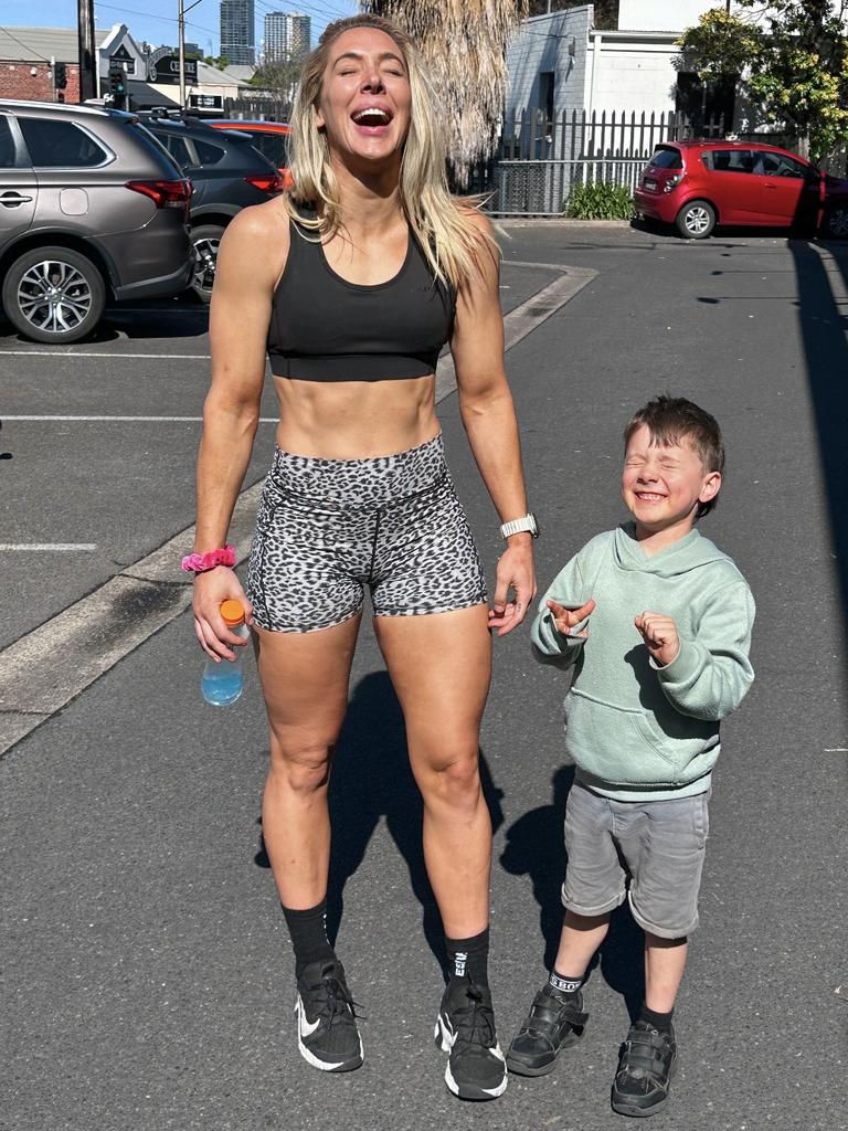 Lisa Fyfe with her five-year-old son. Picture: Supplied