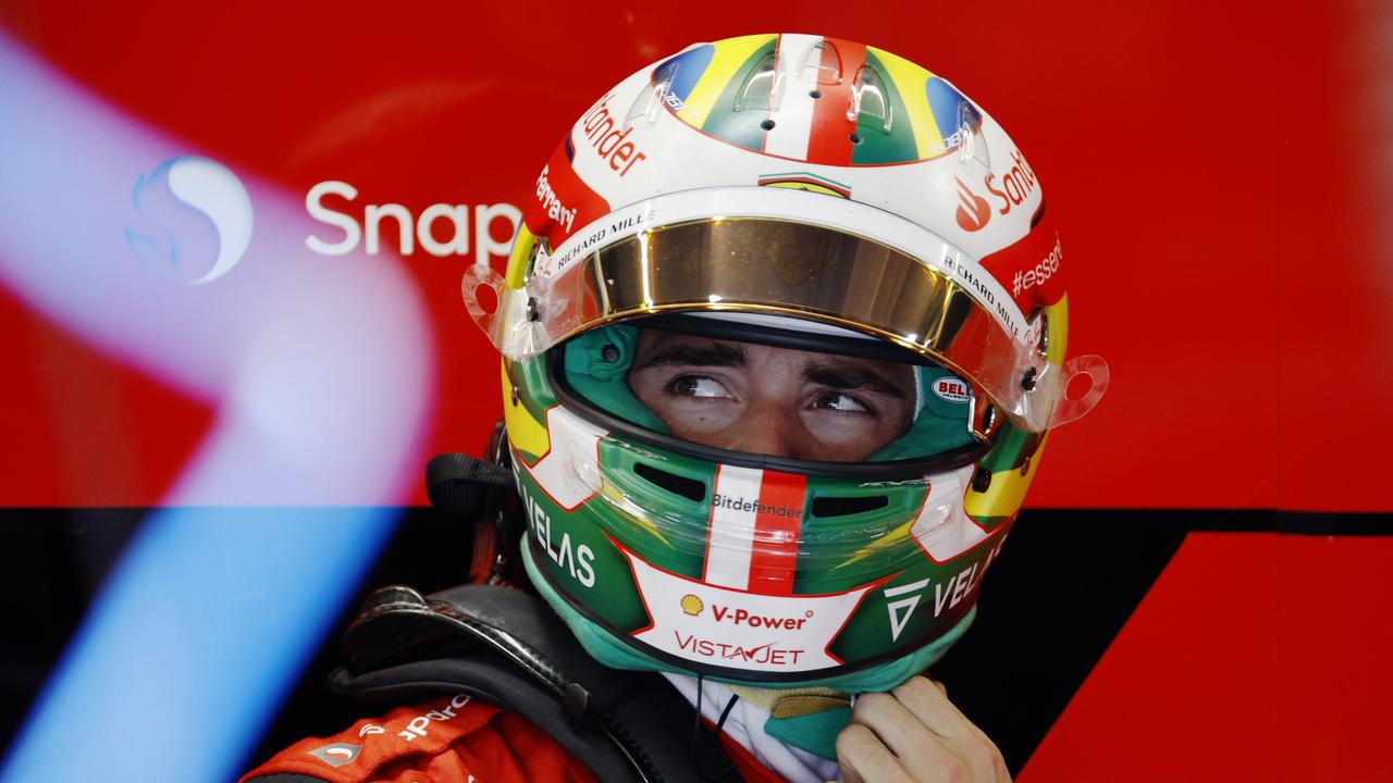 SAO PAULO, BRAZIL - NOVEMBER 11: Charles Leclerc of Monaco and Ferrari prepares to drive in the garage during practice ahead of the F1 Grand Prix of Brazil at Autodromo Jose Carlos Pace on November 11, 2022 in Sao Paulo, Brazil. (Photo by Jared C. Tilton/Getty Images)