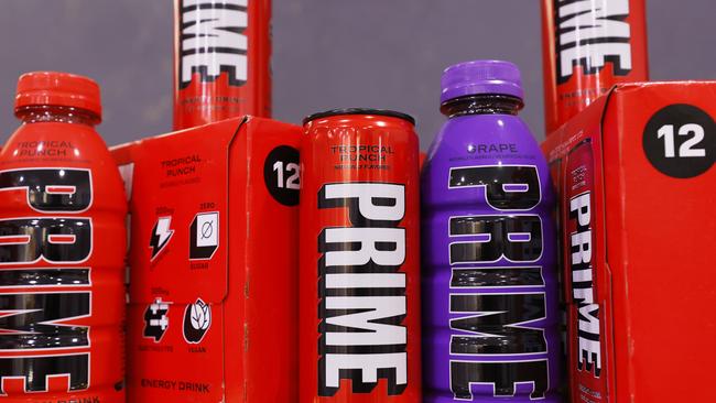 Prime Energy drinks have been banned in Australia. Picture: Jonathan Ng