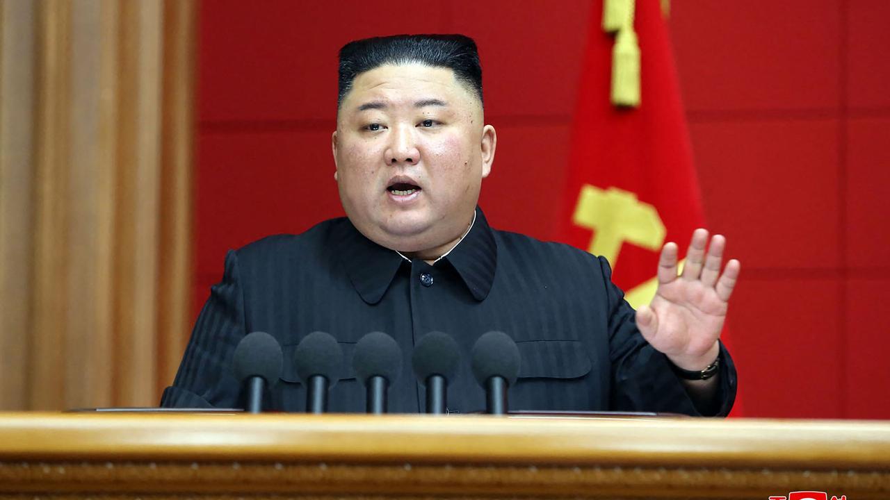 Kim Jong-un has sent his first challenge to the Biden administration. Picture: STR/KCNA via KNS/AFP